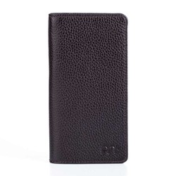 Vianel Genuine Leather Long Wallet with Cellphone Holder Brown - 2