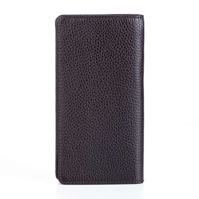 Vianel Genuine Leather Long Wallet with Cellphone Holder Brown - 3