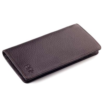Vianel Genuine Leather Long Wallet with Cellphone Holder Brown - 4